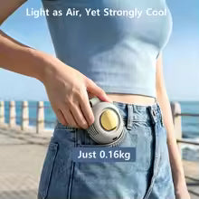 Portable Clip-On Fan, Mini USB Rechargeable360° Rotatable Fan, 3-Speed Silent MiniBladeless Fans