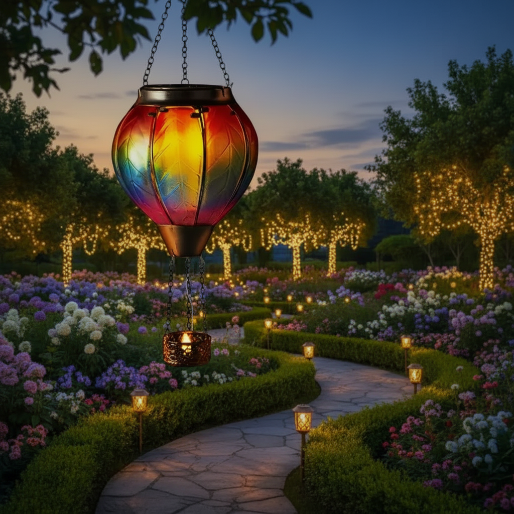 Hot Air Balloon Solar LED Light